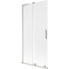 Mexen Velar L Badewannenparavent 2-flüglig Schiebetür 95 x 150 cm, mattiert, gebürstetes Nickel - 896-095-003-31-97