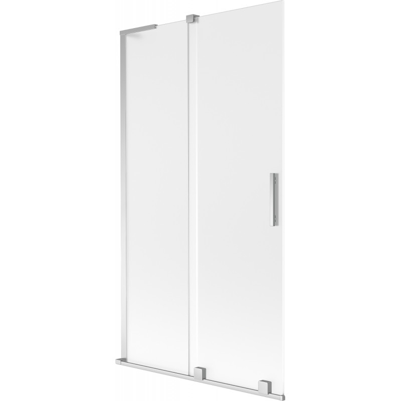 Mexen Velar L Badewannenabtrennung 2-flügelig Schiebbar 100 x 150 cm, matt, chrom - 896-100-003-31-01