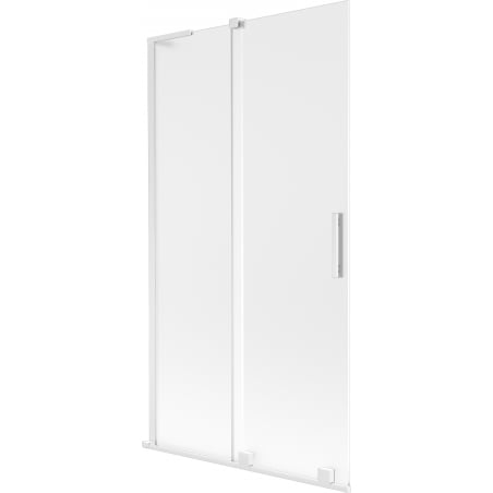 Mexen Velar L Badewannenwand 2-flügelig verschiebbar 100 x 150 cm, satiniert, weiß - 896-100-003-31-20