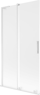 Mexen Velar L Badewannenwand 2-flügelig verschiebbar 100 x 150 cm, satiniert, weiß - 896-100-003-31-20