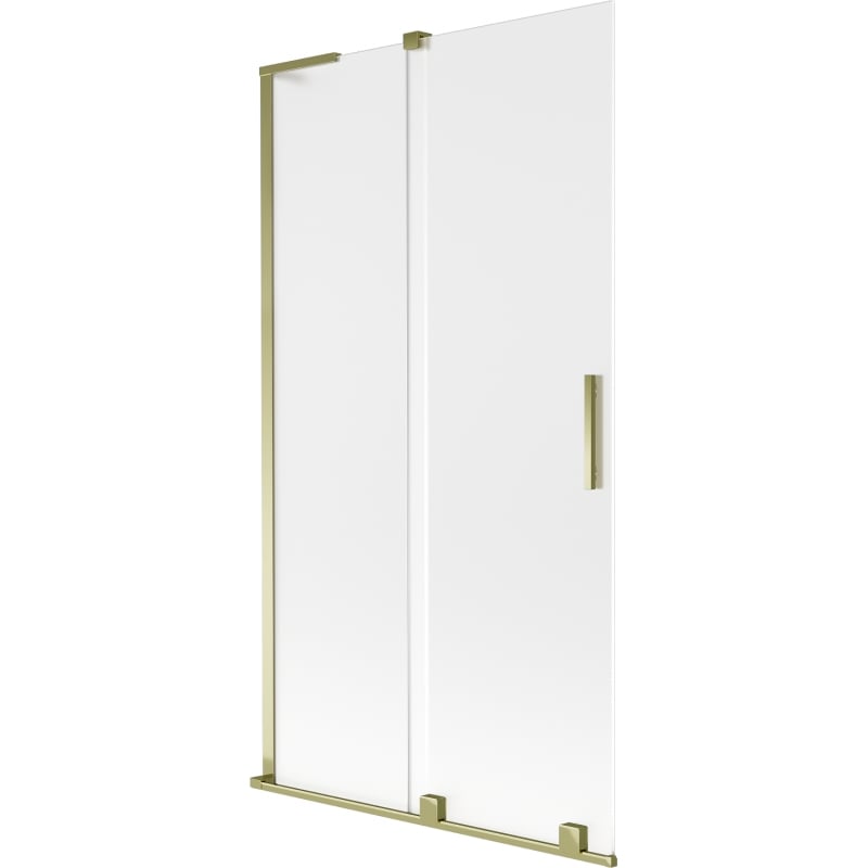 Mexen Velar L Duschabtrennung 2-flügelig, verschiebbar 100 x 150 cm, mattiert, gold - 896-100-003-31-50