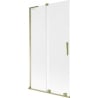 Mexen Velar L Duschabtrennung 2-flügelig, verschiebbar 100 x 150 cm, mattiert, gold - 896-100-003-31-50