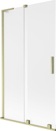 Mexen Velar L Duschwand für Badewanne, 2-flügelig, verschiebbar 100 x 150 cm, matt, gold gebürstet - 896-100-003-31-55