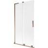 Mexen Velar L Badewannenabtrennung 2-flügelig verschiebbar 100 x 150 cm, satiniert, Roségold - 896-100-003-31-60