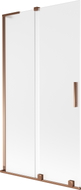 Mexen Velar L Badewannenabtrennung 2-flügelig verschiebbar 100 x 150 cm, satiniert, Roségold - 896-100-003-31-60