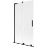 Mexen Velar L Duschtrennwand, 2-flügelig, Schiebetür 100 x 150 cm, satiniert, schwarz - 896-100-003-31-70