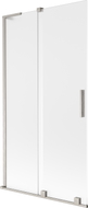 Mexen Velar L Badewannenwand 2-flügelig verschiebbar 100 x 150 cm, matt, gebürsteter Nickel - 896-100-003-31-97