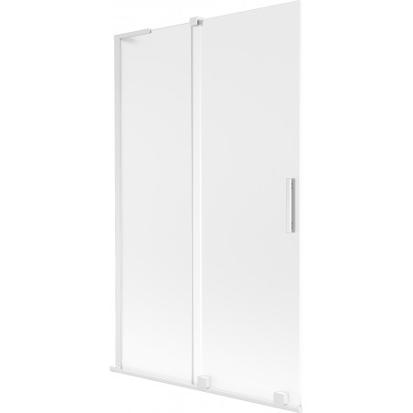 Mexen Velar L Badewannenfaltwand 2-flügelig, schiebbar 110 x 150 cm, matt, weiß - 896-110-003-31-20