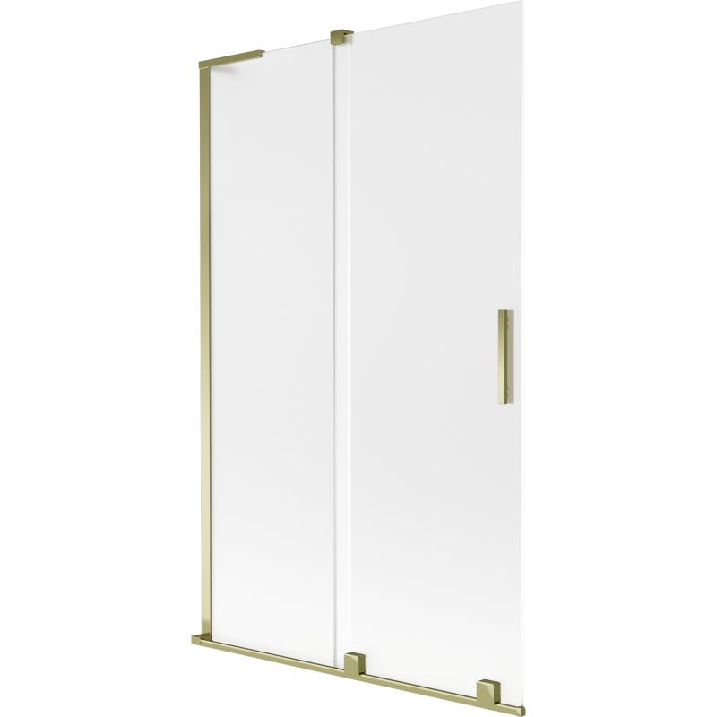 Mexen Velar L Badewannenfaltwand 2-flügelig, verschiebbar 110 x 150 cm, matt, gold - 896-110-003-31-50