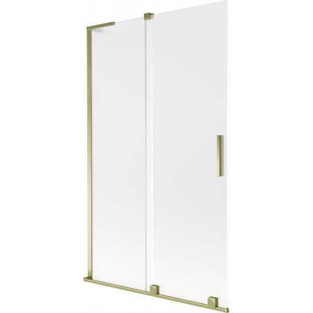 Mexen Velar L Badewannenfaltwand 2-flügelig, verschiebbar 110 x 150 cm, matt, gold - 896-110-003-31-50