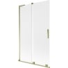 Mexen Velar L Badewannenfaltwand 2-flügelig, verschiebbar 110 x 150 cm, matt, gold - 896-110-003-31-50