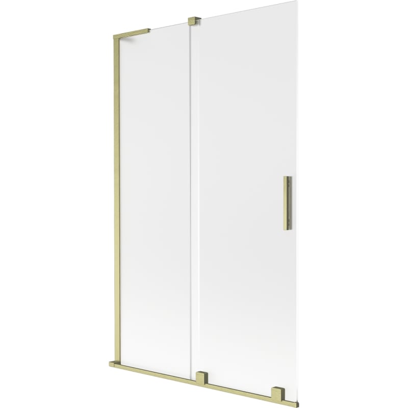 Mexen Velar L Duschwand 2-flügelig verschiebbar 110 x 150 cm, matt, gold gebürstet - 896-110-003-31-55