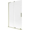 Mexen Velar L Duschwand 2-flügelig verschiebbar 110 x 150 cm, matt, gold gebürstet - 896-110-003-31-55
