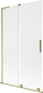 Mexen Velar L Duschwand 2-flügelig verschiebbar 110 x 150 cm, matt, gold gebürstet - 896-110-003-31-55