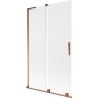 Mexen Velar L Badewannenabtrennung 2-flügelig verschiebbar 110 x 150 cm, matt, Roségold - 896-110-003-31-60