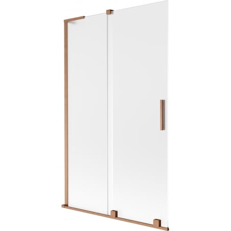 Mexen Velar L Badewannenabtrennung, 2-flügelig, schiebbar, 110 x 150 cm, mattiert, gebürstetes Kupfer - 896-110-003-31-65