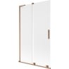 Mexen Velar L Badewannenabtrennung, 2-flügelig, schiebbar, 110 x 150 cm, mattiert, gebürstetes Kupfer - 896-110-003-31-65
