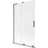 Mexen Velar L Badewannenabtrennung 2-flügelig verschiebbar 110 x 150 cm, matt, gebürstetes Gun Gray - 896-110-003-31-66