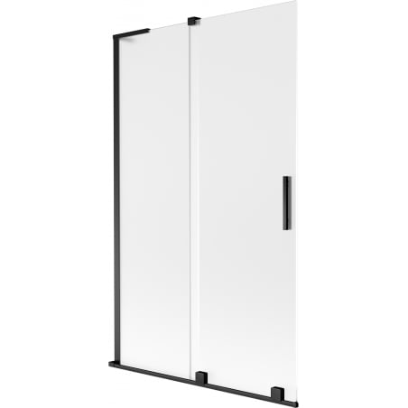 Mexen Velar L Badewannenabtrennung 2-flügelig verschiebbar 110 x 150 cm, satiniert, schwarz - 896-110-003-31-70
