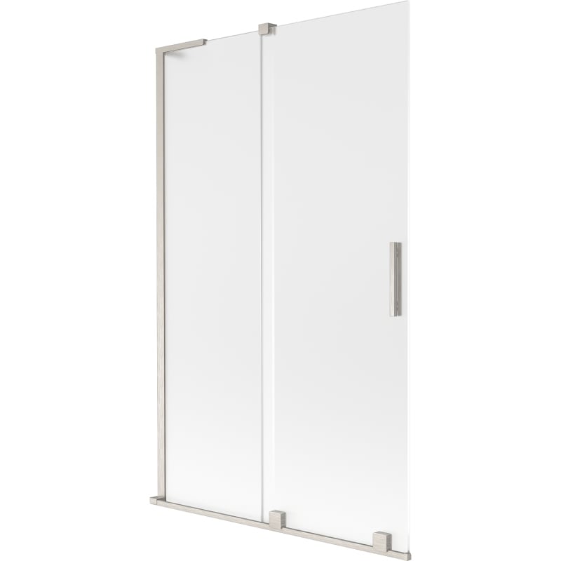 Mexen Velar L Badewannenwand 2-flügelig verschiebbar 110 x 150 cm, matt, gebürsteter Nickel - 896-110-003-31-97