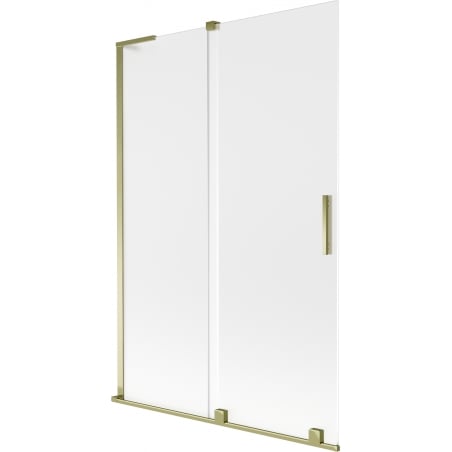 Mexen Velar L Badewannenabtrennung 2-flügelig verschiebbar 120 x 150 cm, matt, gold - 896-120-003-31-50