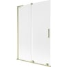 Mexen Velar L Badewannenabtrennung 2-flügelig verschiebbar 120 x 150 cm, matt, gebürstetes Gold - 896-120-003-31-55