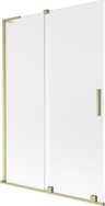 Mexen Velar L Badewannenabtrennung 2-flügelig verschiebbar 120 x 150 cm, matt, gebürstetes Gold - 896-120-003-31-55