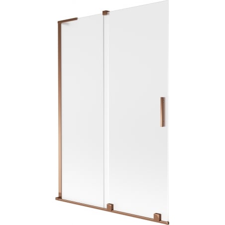 Mexen Velar L Badewannenfaltwand 2-flügelig verschiebbar 120 x 150 cm, Mattglas, Roségold - 896-120-003-31-60