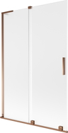 Mexen Velar L Badewannenfaltwand 2-flügelig verschiebbar 120 x 150 cm, Mattglas, Roségold - 896-120-003-31-60