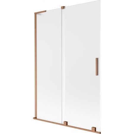 Mexen Velar L Badewannenabtrennung 2-flügelig schiebbar 120 x 150 cm, matt, gebürstetes Kupfer - 896-120-003-31-65