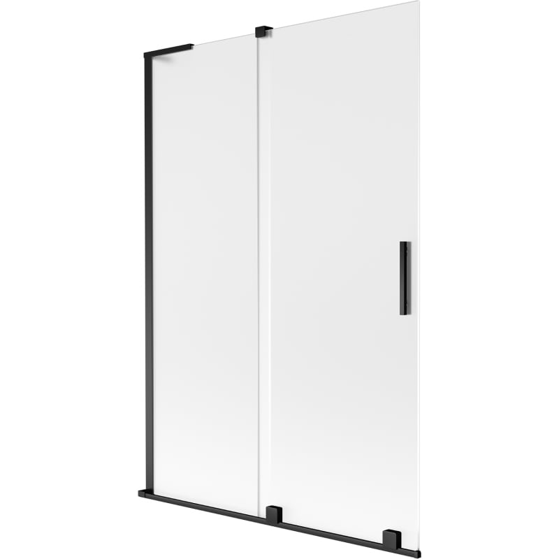 Mexen Velar L Badewannenabdeckung, 2-flügelig, verschiebbar, 120 x 150 cm, matt, schwarz - 896-120-003-31-70