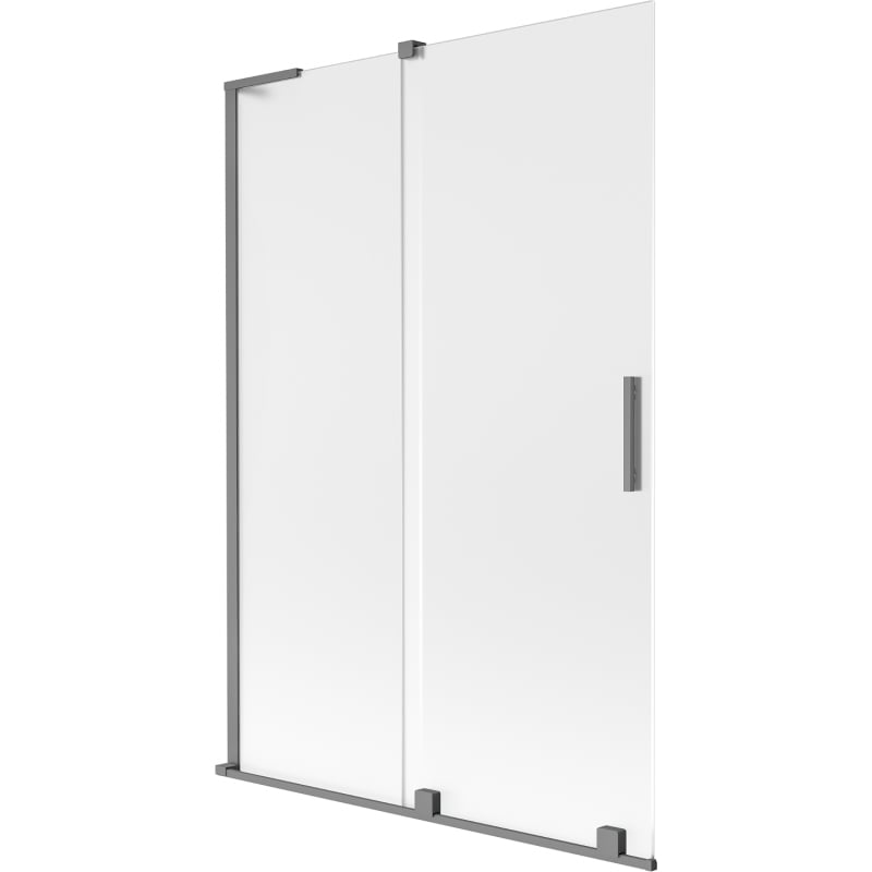 Mexen Velar L Badewannenfaltwand 2-teilig verschiebbar 120 x 150 cm, satiniert, Gun Metal - 896-120-003-31-95
