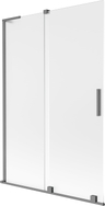 Mexen Velar L Badewannenfaltwand 2-teilig verschiebbar 120 x 150 cm, satiniert, Gun Metal - 896-120-003-31-95