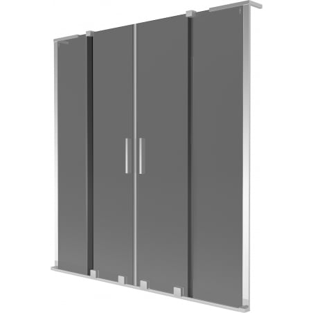 Mexen Velar L Duo Badewannenwand 2-flügelig verschiebbar 150 x 150 cm, graphit, chrom - 896-150-003-42-01