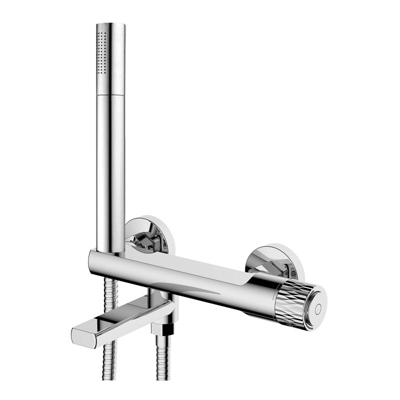 Mexen Diamond Badewannenarmatur mit Duschset, Chrom - 71530-00