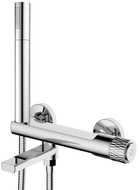 Mexen Diamond Badewannenarmatur mit Duschset, Chrom - 71530-00