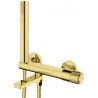 Mexen Diamond Duscharmatur für Badewanne mit Duschset, gold - 71530-50