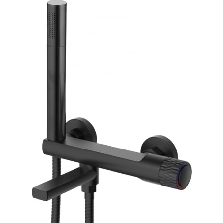 Mexen Diamond Badewannenarmatur mit Duschset, schwarz - 71530-70