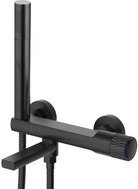 Mexen Diamond Badewannenarmatur mit Duschset, schwarz - 71530-70