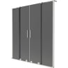 Mexen Velar L Duo Duschtrennwand 2-flügelig verschiebbar 150 x 150 cm, Graphit, gebürsteter Nickel - 896-150-003-42-97