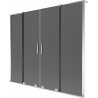 Mexen Velar L Duo Badewannenfaltwand 2-flügelig verschiebbar 180 x 150 cm, Graphit, Chrom - 896-180-003-42-01
