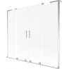 Mexen Velar L Duo Badewannenwand 2-flügelig verschiebbar 180 x 150 cm, mattiert, Chrom - 896-180-003-32-01