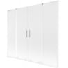 Mexen Velar L Duo Badewannenbildschirm 2-flügelig, verschiebbar 180 x 150 cm, matt, weiß - 896-180-003-32-20