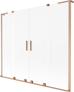 Mexen Velar L Duo Badewannenabtrennung, 2-flügelig, verschiebbar, 180 x 150 cm, matt, gebürstetes Kupfer - 896-180-003-32-65