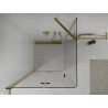Mexen Lima faltbare Duschkabine 80 x 80 cm, transparent, gold - 856-080-080-50-00