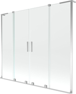 Mexen Velar L Duo Badewannenabtrennung 2-flügelig verschiebbar 180 x 150 cm, transparent, chrom - 896-180-003-02-01
