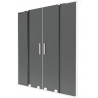 Mexen Velar L Duo Badewannenabtrennung 2-flügelig verschiebbar 160 x 150 cm, Graphit, Weiß - 896-160-003-42-20