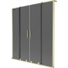 Mexen Velar L Duo Badewannenabtrennung 2-flügelig, verschiebbar 160 x 150 cm, Graphit, gebürstetes Gold - 896-160-003-42-55