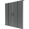 Mexen Velar L Duo Duschabtrennung 2-flügelig, verschiebbar, 160 x 150 cm, Graphit, gebürstetes Gun Gray - 896-160-003-42-66