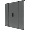 Mexen Velar L Duo Duschabtrennung 2-flügelig verschiebbar 160 x 150 cm, Graphit, Gun Metal - 896-160-003-42-95